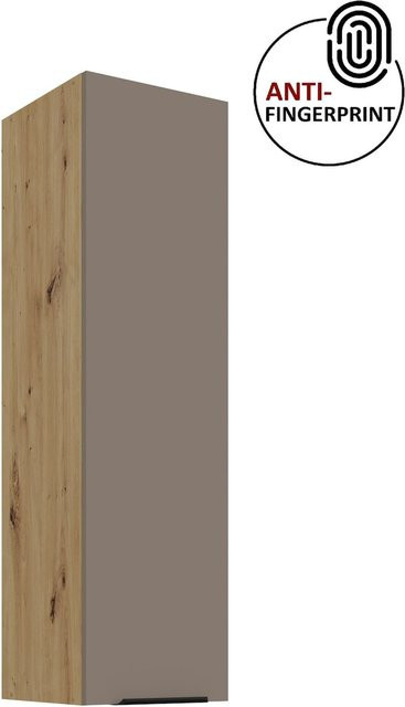 ARIA Hängeschrank Sandgrau Küchenzeile mit Anti Fingerprint Oberfläche Höhe: 30 cm, Breite: 90 cm - Bild 1