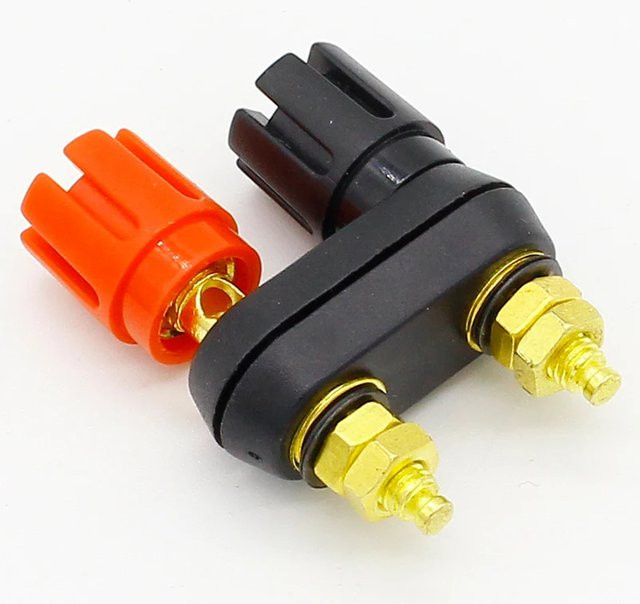 ELECAPITAL Dual Weibliche Bananenstecker Verbindungsterminals für Lautsprecher und Verstärker, Multicolour - Bild 1