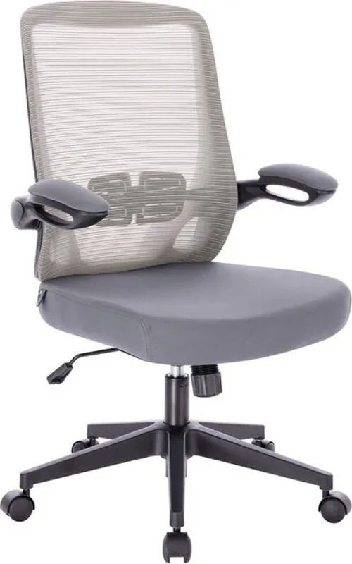 Ergonomischer Schreibtischstuhl Tom von Svita in Grau mit Mesh-Rückenlehne und Polyester-Polsterung - Bild 1