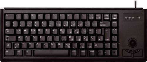 Cherry G84-4400LPBDE-2 Slim Line Tastatur mit Trackball, mechanisch, QWERTZ Deutsch, Schwarz - Bild 1