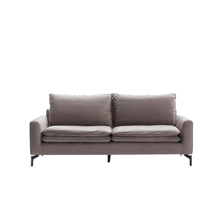 Vente-unique Sofa Isena in Taupe mit Samtbezug, Breite: 211 cm - Bild 2