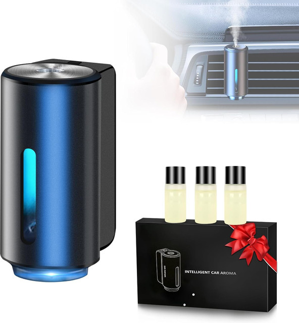 XMSJ Smart Car Aromatherapie Diffusor Duft Auto Lufterfrischer mit drei Auslässen für ätherische Öle und verstellbarem Luftbefeuchter - Bild 1