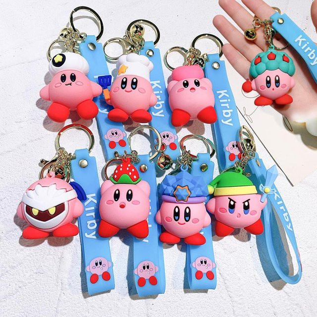 Kirby Cartoon Schlüsselanhänger, Anime Merchandise, Unisex, gray - Bild 1