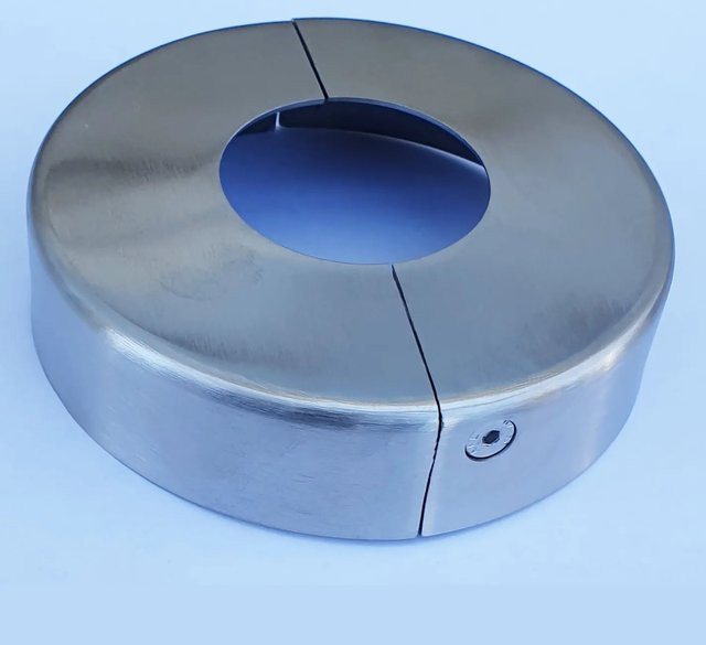 Treba Rosette E92 aus Edelstahl in Silber, 2-teilig - Bild 1