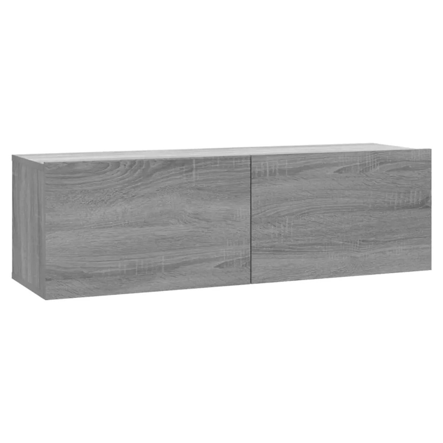 vidaXL TV-Wandschrank Grau Sonoma aus Holzwerkstoff mit Schranktüren und Regalböden, B/T/H: 100 x 30 x 30 cm - Bild 2