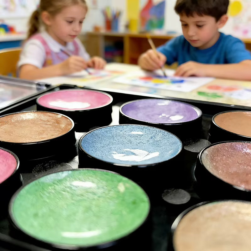 kissbuty Professionelles Aquarellfarben-Set mit 16 Farben in einer praktischen Kunststoffbox, Mehrfarbig - Bild 5