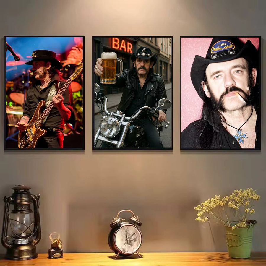Singer L-lemmy Kilmister Wandkunst selbstklebender Poster für deine Heimdekoration - Bild 3