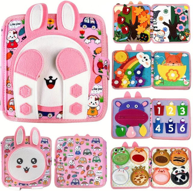 Binchi Montessori Busy Board, Filz, ab 1 Jahr, Bunt / Mehrfarbig - Bild 1