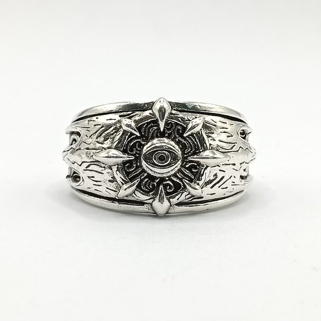 LENNIK Offener Ring, versilbertes Messing, Herren - Bild 1