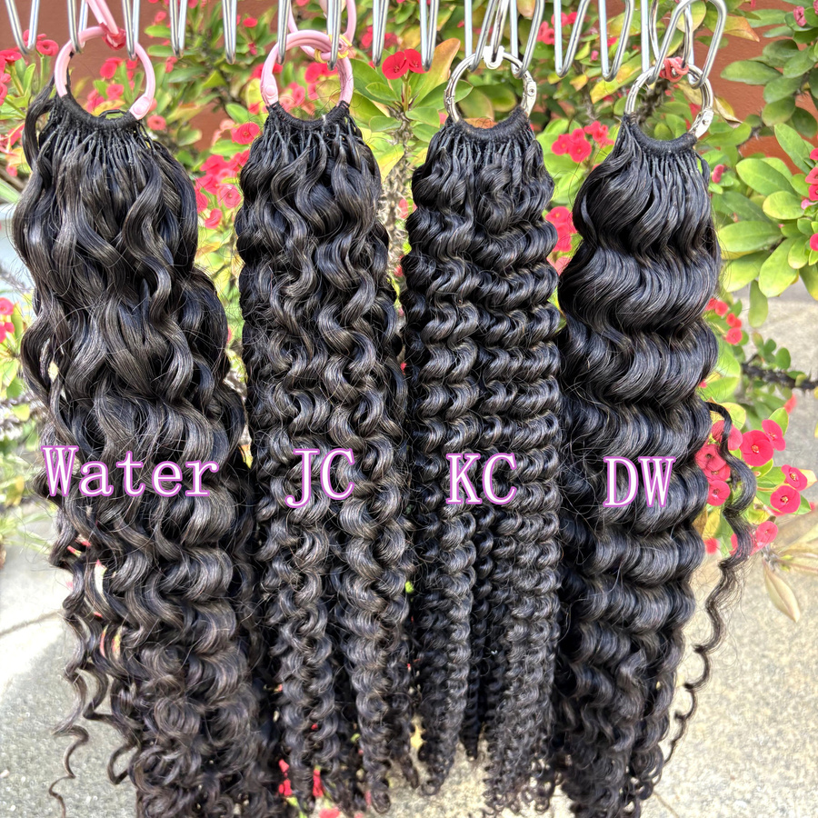 SISTER HAIR Häkelhaarverlängerungen Echthaar, lockig, 100 g - Bild 1