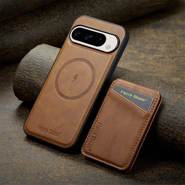 EUCAGR 2-in-1 Magnetische PU-Leder-Handyhülle mit Kartenhalter und Brieftaschenfunktion für Google Pixel 10A 9 9Pro XL 8A 8Pro 8 7 7A 7Pro in Braun - Bild 1