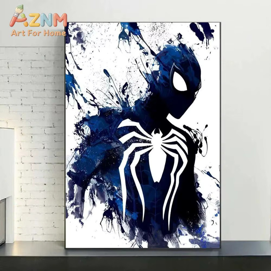 KAYOU Marvel Spiderman Superheld Aquarell Leinwand-Poster Moderne Wandkunst als abstrakter Druck für deine Raumdekoration - Bild 2