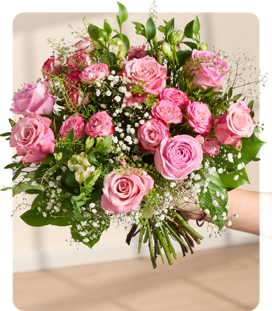 BLUME2000 Lieblingsmensch Bouquet L pink lightpink white - Bild 1