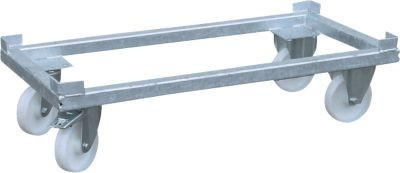 Bauer Transportwagen TW 2000 für Sammelbehälter-System SBS 2000 aus feuerverzinktem Stahl, Farbe: Silber, B/T/H: 240 x 120 x 31,5 cm - Bild 1