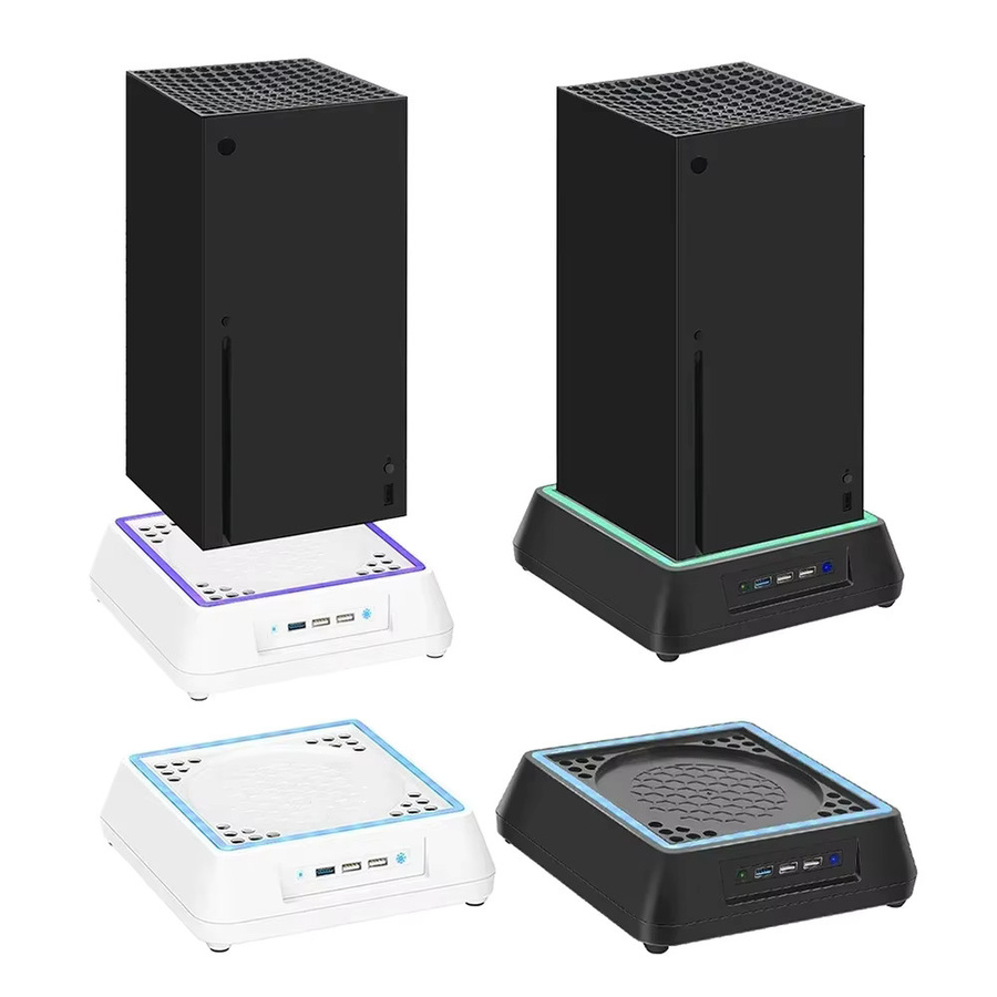 Royaldraid Kühlventilator-Standfuß für Xbox Series X mit 3 Geschwindigkeitsstufen, LED-Beleuchtung und USB-Anschluss - Bild 3
