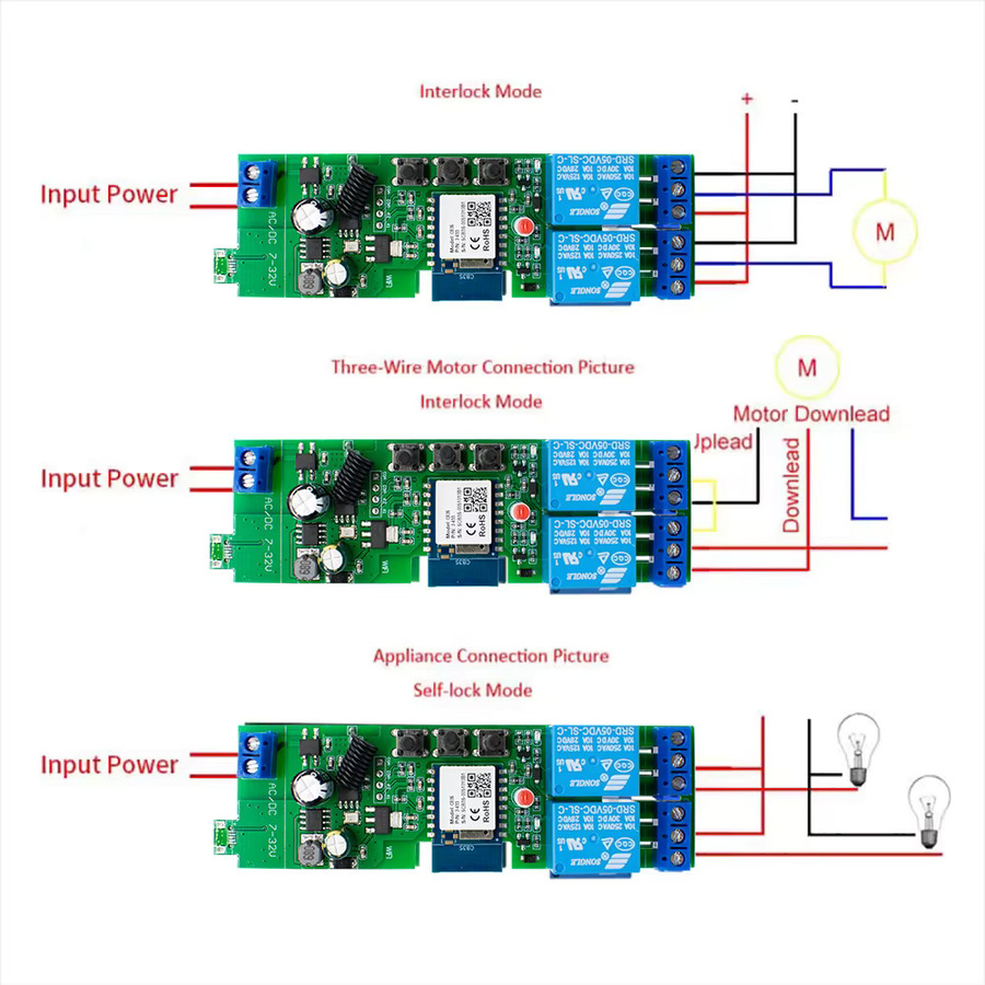 Scimagic-RC 2-Kanal Smart Switch Zigbee und WLAN Impulsrelais-Modul mit RF433 Fernbedienung für DC/AC 12V 24V - Bild 2