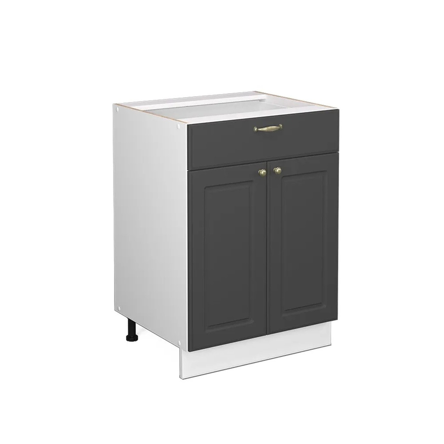 Vicco Badschrank Fame-Line in Anthrazit-Gold/Weiß mit Schublade und Soft-Close-Türen, B: 60 cm, H: 82 cm - Bild 2