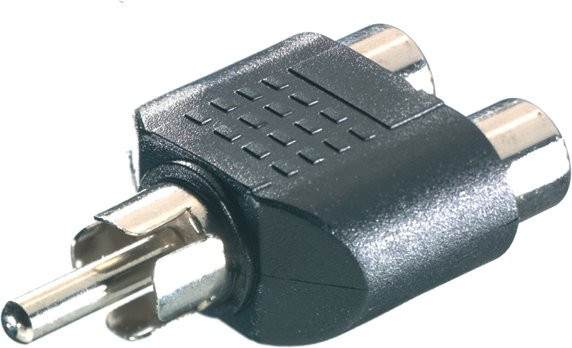 Vivanco Y-Adapter Cinch auf 2x Cinch 3/36-N in Schwarz - Bild 1