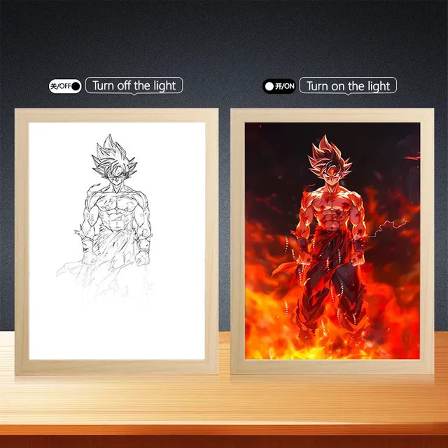 Bandai Dragon Ball Vegeta LED-Nachtlicht mit Perlenlampe und Bilderrahmen in Multicolour - Bild 1