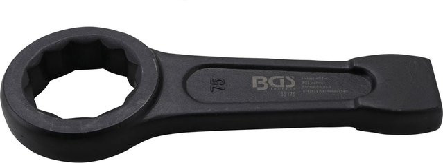 BGS Schlag-Ringschlüssel aus Chrom-Vanadium in Schwarz, SW 75 mm - Bild 2