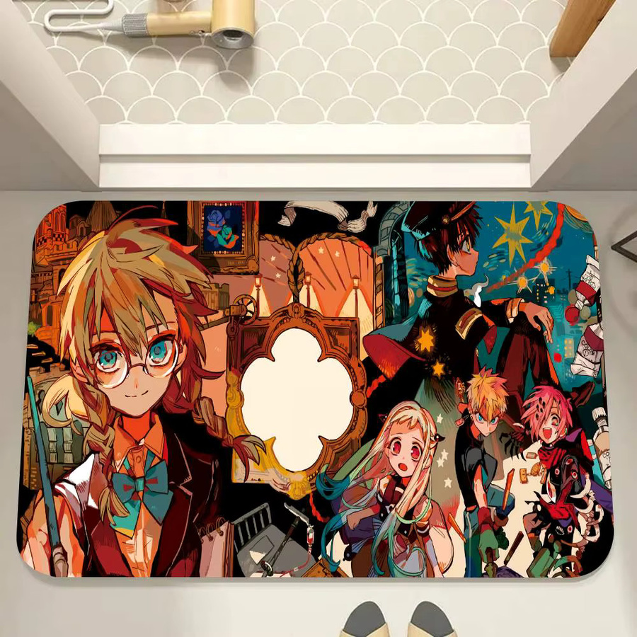 Rutschfeste Bodenmatte Anime Toilet-Bound Hanako-kun für Wohnzimmer, Küche oder Badezimmer, Mehrfarbig - Bild 3