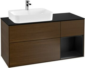 V&B Waschtischunterschrank Finion in Walnuss, Breite: 120 cm, Tiefe: 50,1 cm, Höhe: 50,1 cm - Bild 1