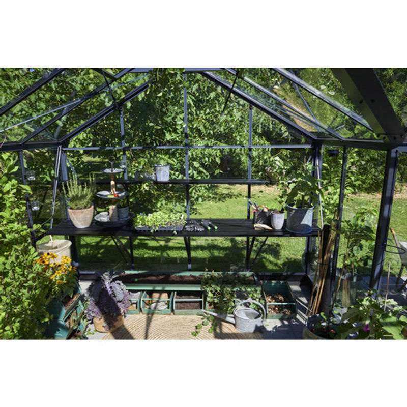 Juliana Gewächshaus Orangerie aus Aluminium und Sicherheitsglas in Schwarz-Anthrazit - Bild 2