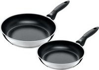 Silit Bratpfannen-Set aus Edelstahl mit Antihaftbeschichtung, Schwarz, Durchmesser: 24 cm und 28 cm - Bild 1