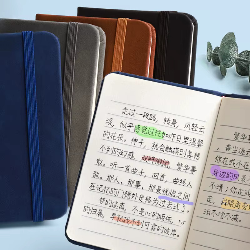 Wasserdichtes Mini-Notizbuch A7 aus Kunstleder mit linierten Seiten in Multicolour - Bild 3