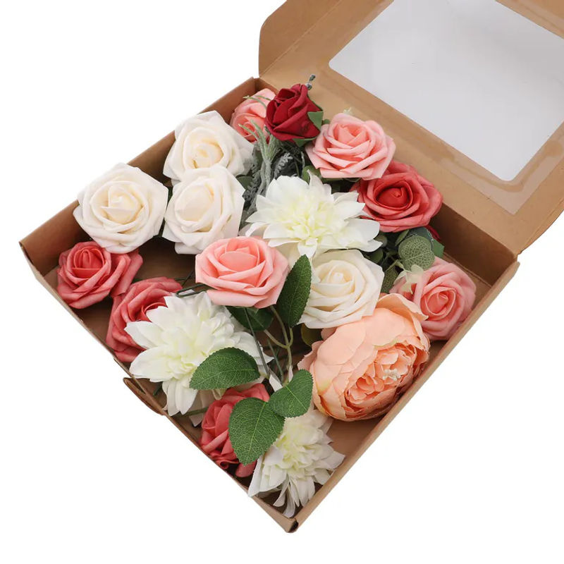 CosyHome Künstliche Rose aus Schaumstoff für DIY Dekoration und Hochzeiten, Mehrfarbig - Bild 2