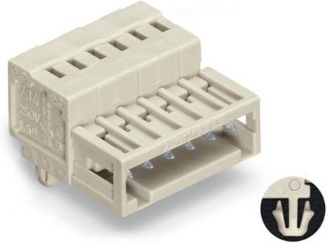 WAGO Stiftleiste 2140 Standard 734-303/018-000 mit 3.50 mm Rastermaß in Grau oder Beige, 100 Stück - Bild 1