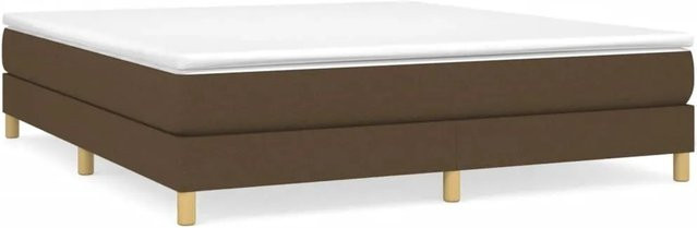 vidaXL Boxspringbett in Dunkelbraun mit Stoffbezug, B/T/H: 180 x 200 x 25 cm - Bild 1