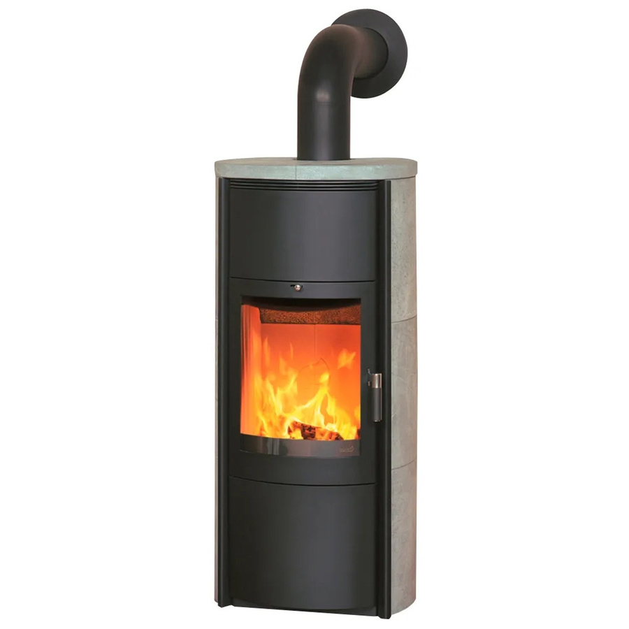 Hark Kaminofen Keno ECOplus in Schwarz mit Naturstein in Grau mit 7 kW Leistung und Automatikfunktion - Bild 2