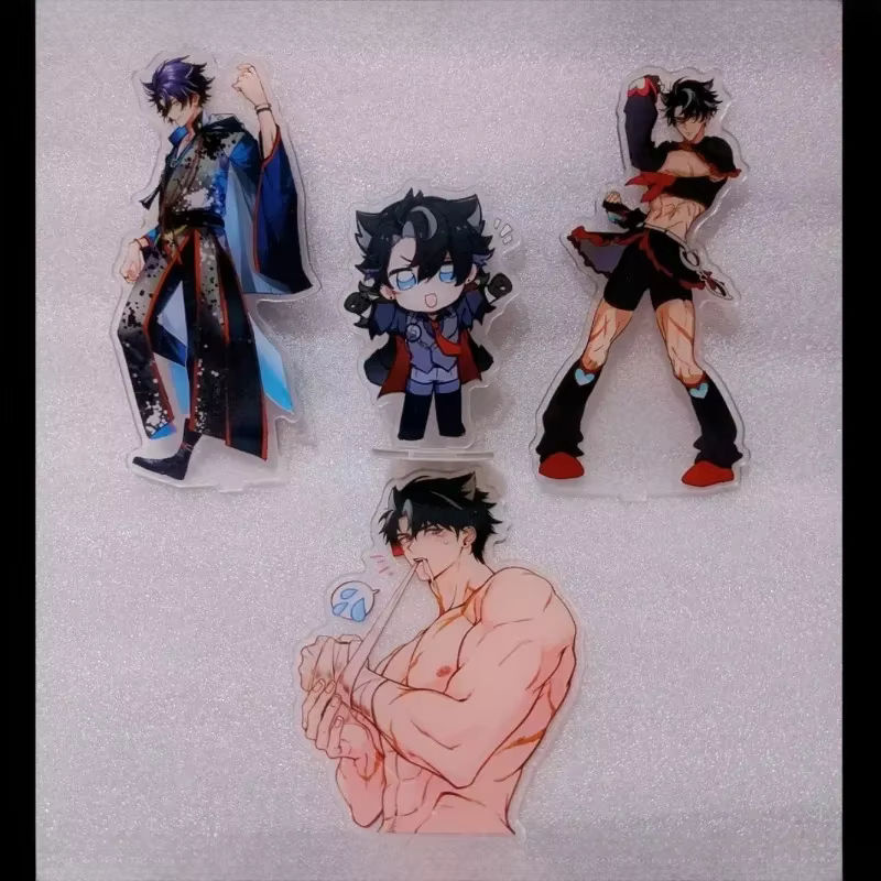 COSJK Genshin Impact Wriothesley Acryl-Standfigur in Cartoon Q-Version, mehrfarbig, Desktop-Dekoration aus Kunststoff - Bild 2