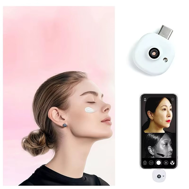 ABGI UV-Kamera für USB-C Smartphones, tragbares Mini-Gesichtstestgerät zur Überprüfung des Sonnenschutzes, Weiß - Bild 2