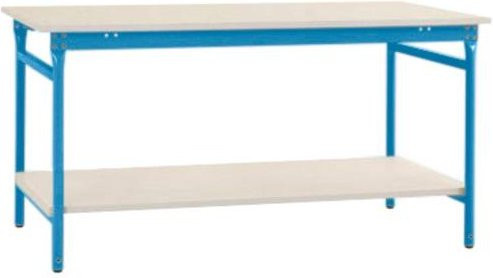 Manuflex BB5207.5012 Beistelltisch BASIS stationär mit Kunststoff-Platte und Zwischenboden, B/T/H: 75 x 50 x 78 cm - Bild 1