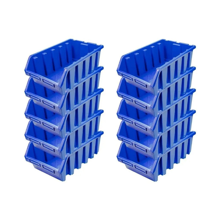 PROREGAL SuperSparSet 10x Sichtlagerboxen aus Polypropylen in Blau, H x B x T: 18,7 x 33,3 x 50 cm - Bild 2