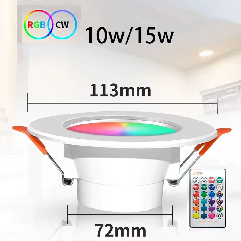 Tuya Bluetooth Smart LED Deckenleuchte Runde Einbaustrahler mit APP-Steuerung, RGBCW Farbwechsel und dimmbarer Funktion, Weiß - Bild 3