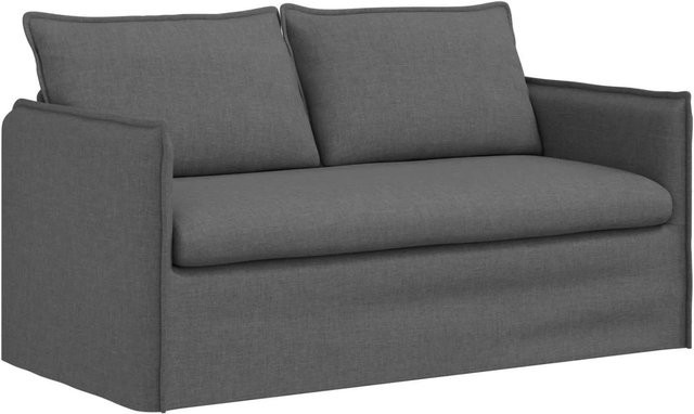 vidaXL Sofa Dunkelgrau mit Stoffbezug und Metallrahmen B/T/H: 156 x 82 x 85 cm - Bild 1