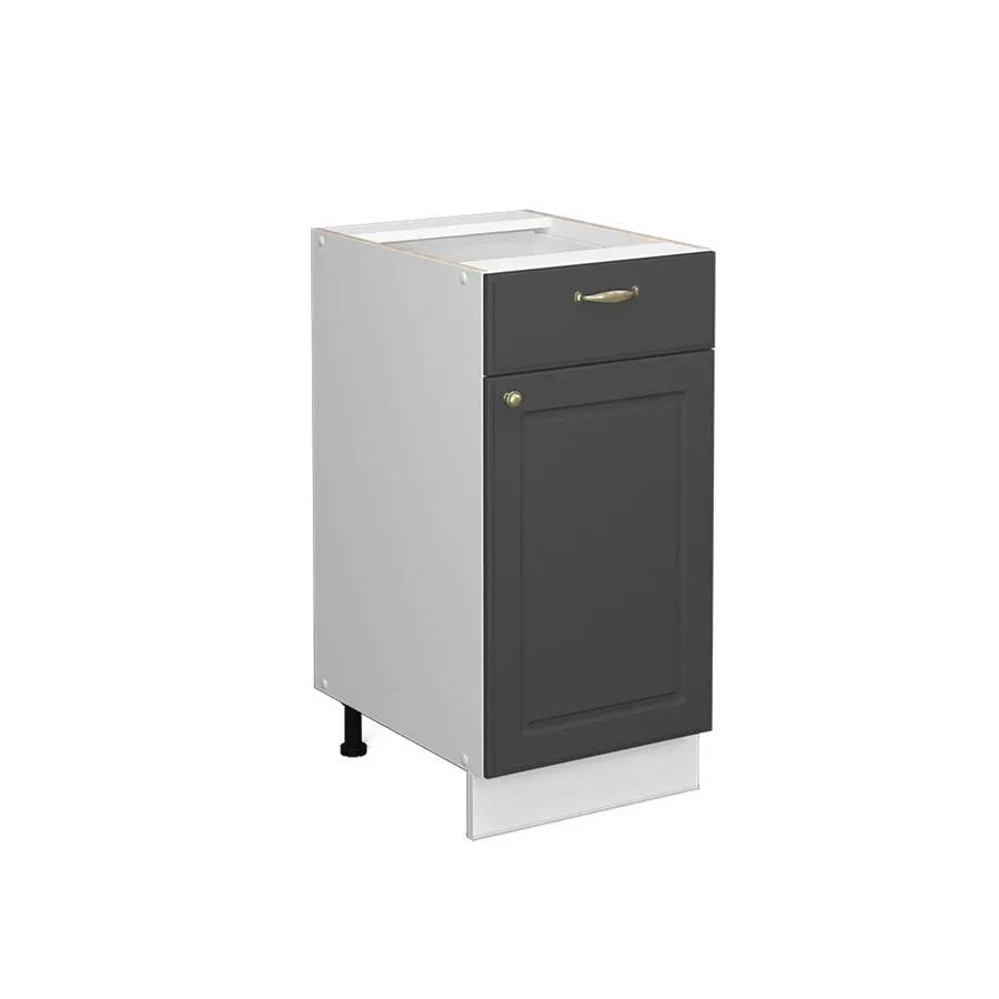 Vicco Küchenunterschrank Fame-Line Landhaus Weiß Anthrazit Gold Breite: 40 cm - Bild 3