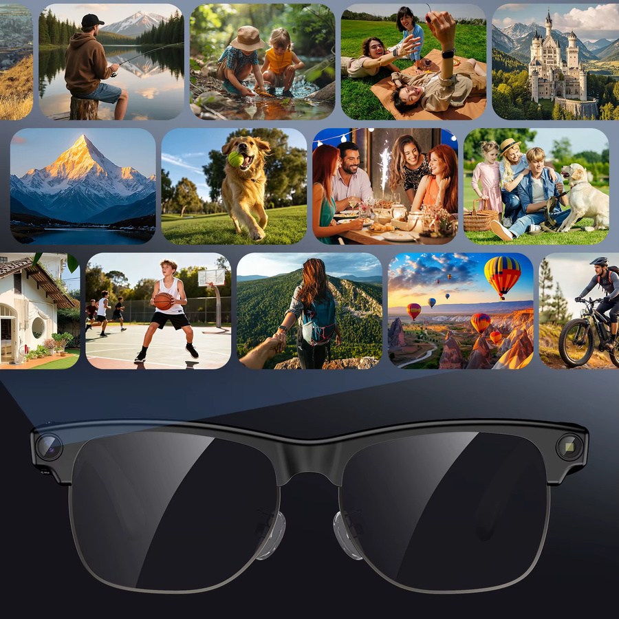 Blackview BV200 Smartbrille in Schwarz mit 8MP 4K Ultra HD Kamera, Bluetooth 6.0, Sprachassistent, KI-Übersetzung und IP54 Wasserschutz - Bild 7