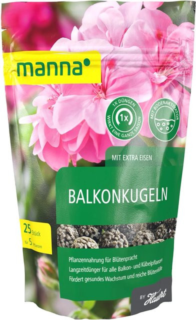 Manna Langzeit-Dünger Kugeln für Balkon und Terrasse, 25 Stück - Bild 1