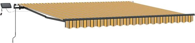 vidaXL Ausziehbare Markise Mehrfarbig B/H: 450 x 350 cm aus Aluminium und Polyester - Bild 1