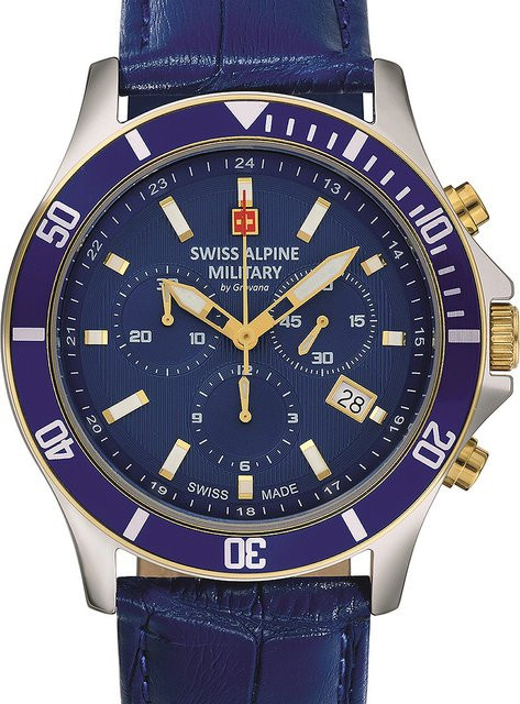 Swiss Alpine Military Chronograph, Quarz, Edelstahl, 42 mm, Herren - Bild 1