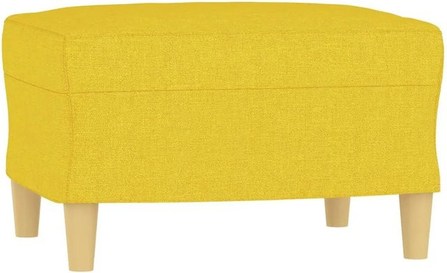 vidaXL Fußhocker Modell 2 in Hellgelb aus Stoff, B/T/H: 60 x 50 x 41 cm - Bild 1