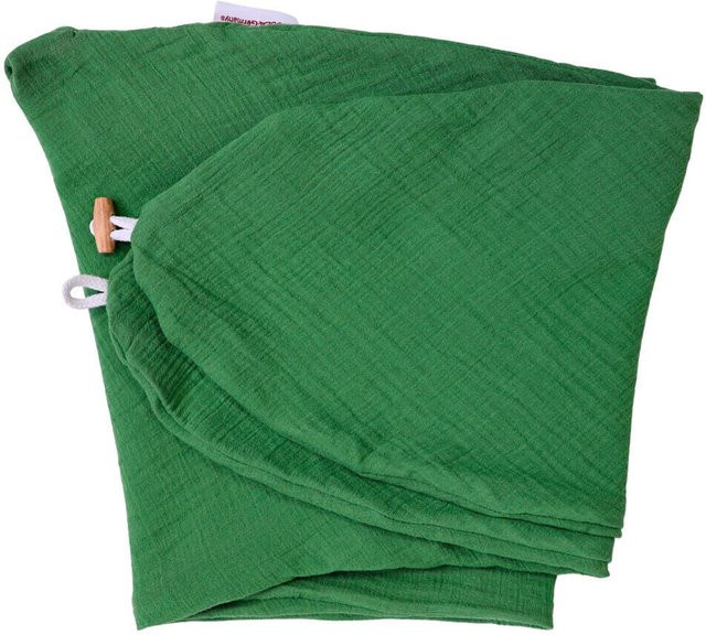 Hobea Stillkissen Bezug aus Musselin in Grün - Bild 1