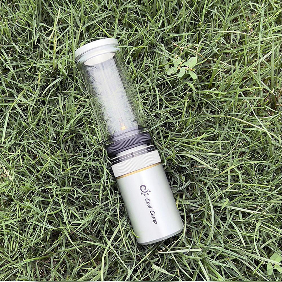 TOMTOP JMS Tragbare Gaslampe aus Metall und Glas in Silber für Outdoor, Angeln, Picknick und Zelt - Bild 5