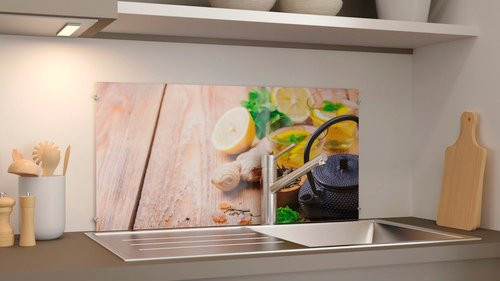 NOVADOORS Glasboard Ginger Tea in mehrfarbig mit abstraktem Design aus Glas - Bild 1