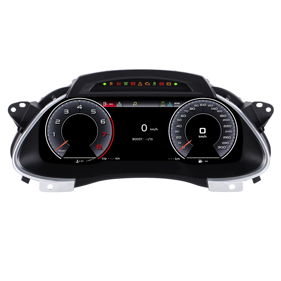 Hizpo Digitales Kombiinstrument 12,3 Zoll für Audi A4 2009 - 2012 LCD-Anzeige Armaturenbrett mit CarPlay und Android Auto in Schwarz - Bild 7