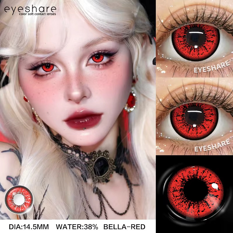 EYESHARE Farbkontaktlinsen farbig, Rot - Bild 2